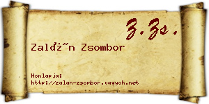 Zalán Zsombor névjegykártya
